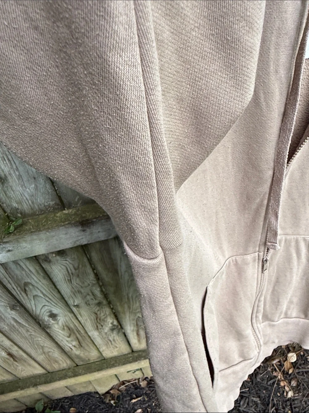 Alo Yoga Everyday Full Zip Hoodie Gravel tan sand M